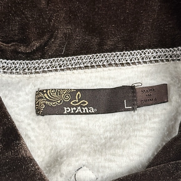 prAna Twisty Fleece Velvet Shawl Collar Pullover Base Layer Sweater - Picture 6 of 8